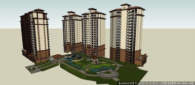 SketchUp精品模型在欧式高层住宅小区非居住房地产租赁中的应用与价值